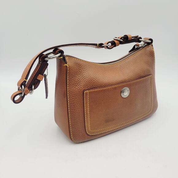 Y2K VINTAGE Coach Chelsea Shoulder Handbag Purse Tan Brown Pebbled Leather - Picture 8 of 16